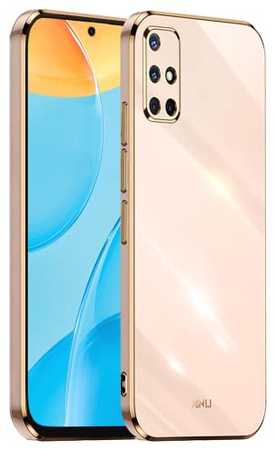 HONLEN Hülle für Samsung Galaxy A51 4G (6.5 Inches), Weiche Silikon-TPU-Hülle, Galvanisiertes Rahmendesign - Rosa