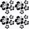 GORGECRAFT 4 Blatt Hibiskusblüten-Autoaufkleber Schwarze Hawaiianische Aufkleber Und Abziehbilder Wasserdichtes Vinyl Automobil-Außendekoration Für LKW Motorrad Türen Wand Laptop
