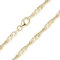 Materia Damen Kette Silber 925 gold Singapurkette K14-40cm