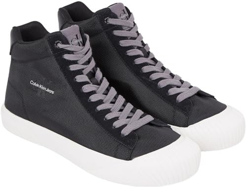 Calvin Klein Jeans Sneaker vulcanizadas Hombre Skater Calzado, Negro (Black/ Bright White), 40