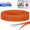 HB-DIGITAL 5m CAT 7 Netzwerkkabel LAN Kabel Verlegekabel Ethernet Installationskabel 10 Gbit/s AWG23 S/FTP - GHMT Zertifiziert - reines Kupfer LSZH BauPVO Klasse Cca Datenkabel Duplex - Orange