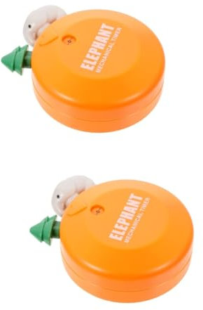 Ciieeo 2stücke Cute Elefant Küchen Timer Mechanischer Countdown Timer Für Backen Kochen Und Kinderzeitüberwachung Umweltfreundliches Material