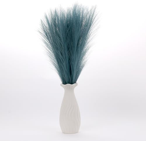 Uxney Pampasgras,55cm Pampasgras Deko,Pampasgras künstlich Trockenblumen Deko künstliches Pampasgras Für die Heimdekoration(Tiffany-Blau , 20 Stück)