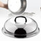 Multifunctional Stainless Steel Round Wok Lid with Handle, Teppanyaki Lid for Home Frying, Steaming, Outdoor Grilling (34cm)