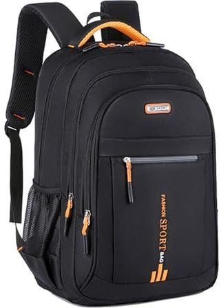 Genérico Mochila Maleta Mochila Escolar Adolescente Mochila para ordenador portátil de viaje para hombres y mujeres, mochila delgada de negocios, mochila escolar Mochila Portatil (Orange, One Size)