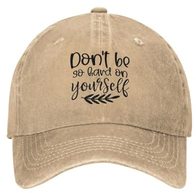 OTIQTI ART Unisex-Erwachsene Lcmx-cap-11461 Baseballkappe, Don't Be So Hard on Yourself 3 Natural 24, Einheitsgre