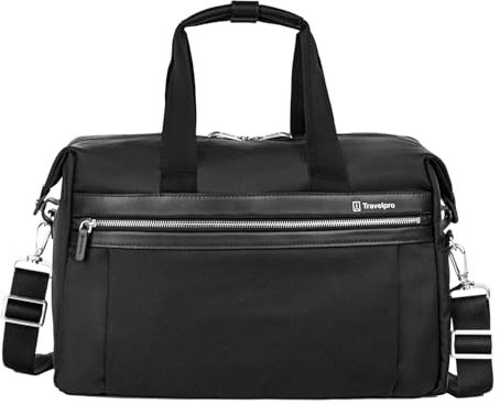 Travelpro Unisex Platinum Elite Carry on Soft Travel Underseat Tote Bag, Weekender, Overnight, Men and Women Untersitz-Tragetasche, Schwarz