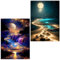 Zaxiva Kits Diamond Painting 5D Pour Adultes Débutants, Rivière au Clair de Lune, Accessoires de Peinture Bricolage, Images de Diamants Ronds Pour la Décoration Murale de la Maison 30x40cm