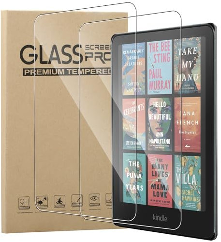 MEMELOKA Schutzfolie für Kindle Paperwhite (12. Generation, 2024) Und Kindle Colorsoft Signature Edition 7 Zoll, 2 Stück [Anti-Fingerabdruck] 9H Härte Anti-Kratzen Gehärtetes Glas Displayschutz