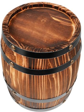 HOLIDYOYO Holzfass Klein Holzfass Dekoration Vintage Stil Weinfass Modell Für Bar Und Party Einzigartiges Holzstück Für Weinliebhaber Ideal Als Tischdeko Oder Weinfass Deko