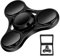 SCIONE 1er Metall Fidget Spinner – Hand Spinner für Erwachsene & Kinder – Anti-Stress-Sensory-Spielzeug mit abnehmbaren Kugellagerkappen – Perfekt für Büro, Klassenzimmer & Party-Geschenke (Schwarz)