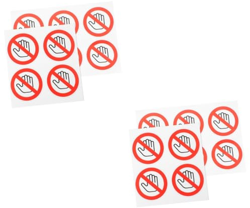 20 Stück Do Not Touch Aufkleber – Runde Laminierte -Sticker Für Sicherheitswarnungen - Selbstklebende Finger Weg Schilder Mit Einem Durchmesser Von 50mm