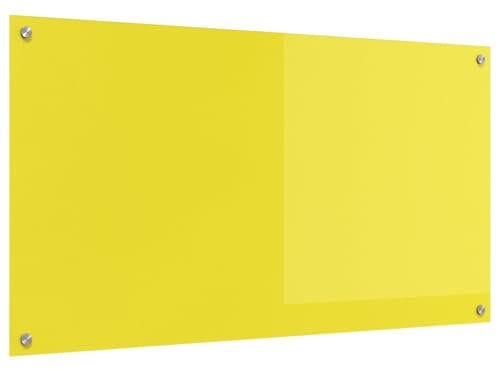 vidaXL Küchenrückwand Gelb 110x60x0,6 cm Hartglas