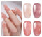 UR SUGAR 4 colors Esmaltes Semipermanentes para Uñas de Gel, Jelly Rosa Rojo Oscuro Marrón 15ml Cristal Translúcido Kit Pintauñas Semipermanentes Salón