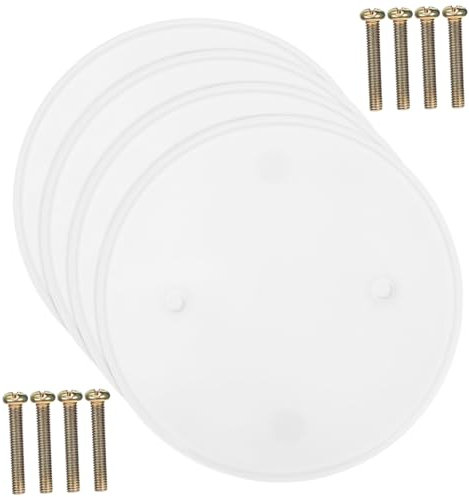 Mipcase 4Pcs Round Ceiling Blank Cover Plates Flat Electrical Box Covers for Outlet Circular Blanking Plates for Ceiling Fan and Light Fixture Installations