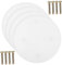 Mipcase 4Pcs Round Ceiling Blank Cover Plates Flat Electrical Box Covers for Outlet Circular Blanking Plates for Ceiling Fan and Light Fixture Installations