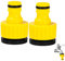 2 Piezas Conectores de Grifo De Jardín, Adaptador y Reductor para Unión de Grifo con Manguera | 1/2 y 3/4 | Conexión Rápida y Fácil para Mangueras de Agua (Yellow)