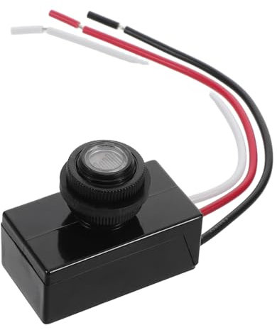 iplusmile Steuerschalter für Straßenbeleuchtung Nachtlichtschalter Lichtsteuerschalter Lichtschalter Nachtlicht Lichtsensorschalter Außenschalter Elektronisches Bauteil Black