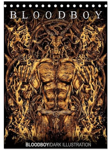 BLOODBOY/DARK ILLUSTRATION (Tischkalender 2026 DIN A5 hoch), CALVENDO Monatskalender: Eine Auswahl an düsteren Horror-Illustrationen (CALVENDO Kunst)