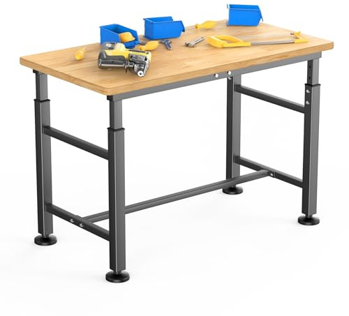 WALMANN Heavy Duty Adjustable Height Workbench 47.75 x 23.25