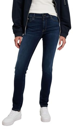 Cross Jeans Damen Jeans ANYA - High Waist - Slim Fit - Blau Stretch, Größe:32W / 36L, Farbe:245 Dark Blue Denim