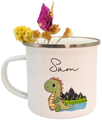 Mug enfant personnalisé avec plusieurs choix de dessins - tasse enfant école - Mug émaillé avec nom