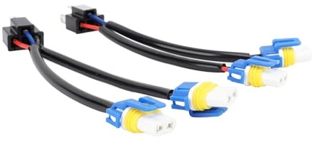 Bnineteenteam Rüsten Sie Ihre Scheinwerfer mit Einem Scheinwerferlampen-Umrüstkabel für Ein Besseres Fahrerlebnis auf. Packung mit 2 Adaptern für eine Einfache Installation