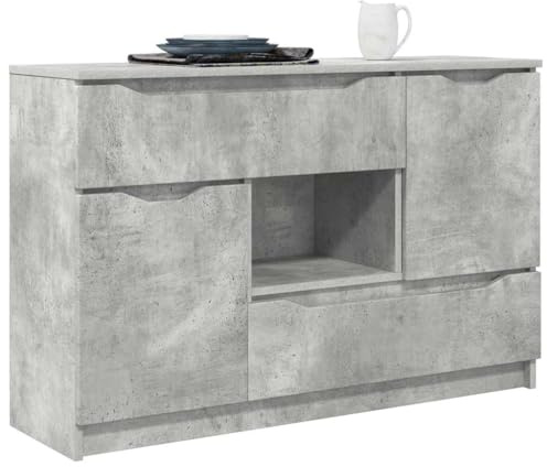 vidaXL Sideboard Beton Grau 100 x 30 x 65,6 Holzwerkstoff