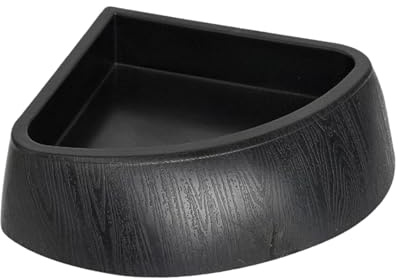 LOVIVER Gamelle pour Reptiles (Nourriture et Eau), Design Robuste à 90°, idéale pour Serpents, Dragons barbus et Geckos, Noir