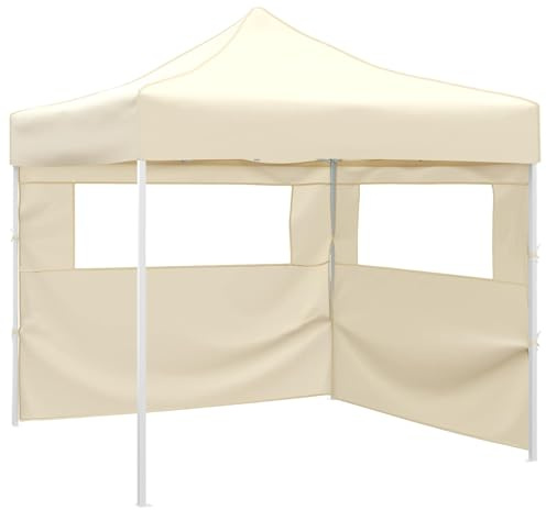 vidaXL Party-Zelt Creme 291 x 291 x 315 cm Oxford-Stoff, Garten und Terrasse, modernes Party-Zelt, schnell aufzustellen, tragbarer Sonnenschutz für Outdoor-Events