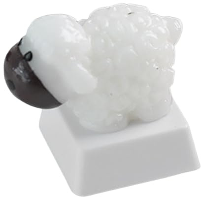 Buxuaaaa Keycap in resina 3D Design unico agnello con base traslucida per tastiere meccaniche keycaps collezionisti regalo accessori per tastiera meccanica