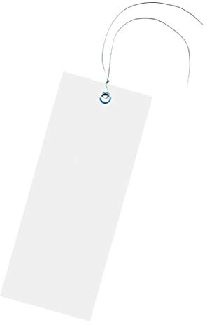 200 weiße Hängeetiketten - Warenanhänger: Drahtanhänger aus Kunststoff mit Draht - 50x120mm - Farbe wählbar - Staffelpreise für Businesskunden ab 3, 6, 11 VE