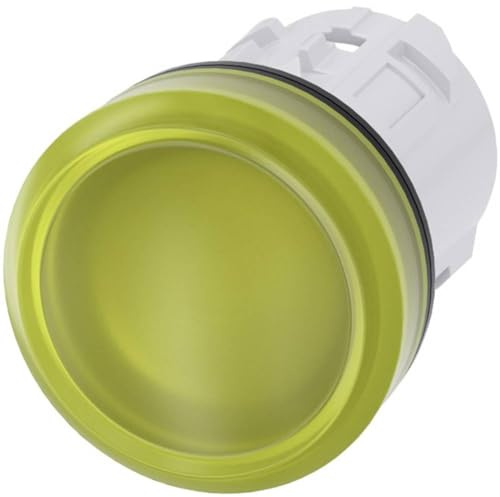 Siemens 3SU1001-6AA30-0AA0 Indicator Light, 22MM, Round, Plastic, Yellow, Smooth Lens, White