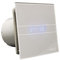 Cata Bathroom Glass Extractor Fan 100mm Silver-Grey Humidistat Temperature Display
