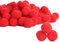 Perlin - Pompons Pompon 25mm Rot Bommel 100stk Nähen Tilda Basteln Borte bälle Flauschigen Plüsch Bälle für Lustige DIY Kreative Handwerk