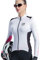 Santic Fahrradtrikot Damen Langarm Radtrikot Damen Fahrradshirt/Radshirt/Bikeshirt MTB mit Taschen Weiß XL