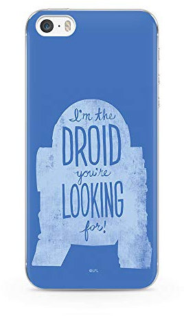 ERT GROUP mobile phone case for Apple Iphone 5/5S/SE original and officially Licensed Star Wars pattern R2D2 006 optimally adapted to the shape of the mobile phone, case made of TPU