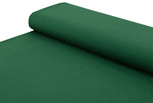 Baumwoll - Stoff French Terry Sommersweat einfarbig dunkelgrün - Meterware ab 25 cm x 150 cm - Stoff zum Nähen