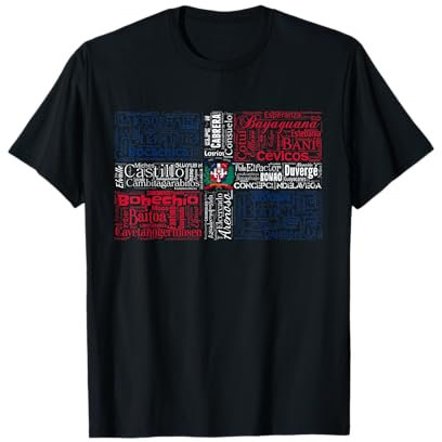 Cities Ciudades Republica Dominicana Bandera Dominican Flag T-Shirt