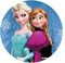 Tortenaufleger Frozen Anna und Elsa, rund 20cm Fondantpapier PREMIUM