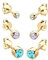 Elli Ohrringe Damen Ohrstecker Basic 3er Set mit Kristallen in 925 Sterling Silber Vergoldet