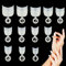 MWOOT 600 Stück Oval Kurz Fake Nageltips Künstlich Nagelspitzen, Französisch Acryl Halbe Abdeckung Falsche Nail Art Tips für Gelnägel DIY Haus Salon Maniküre Frauen Dekoration, 12 Größen (Natürlich)