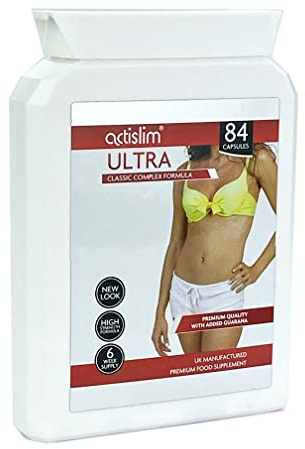Actislim Ultra The UK's #1 Classic Weight Loss Slimming Pill, Contains Ginkgo Leaf, Guarana, Ginger and Caffeine for a Subtle “Powerful” Weight Loss 6 Week Course of a Diet Pill which Really Works