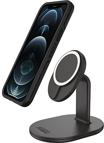 OtterBox Wireless MagSafe Charging Stand, Strong Magnetic Alignment and Attachment with MagSafe, Sleek Device Charging Station for iPhone, Black
