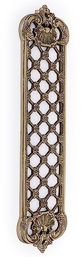 SKANDH Brass Jaali Push Plate for Door 12 X 2.75 X 0.23 Inch (Polished Brass)