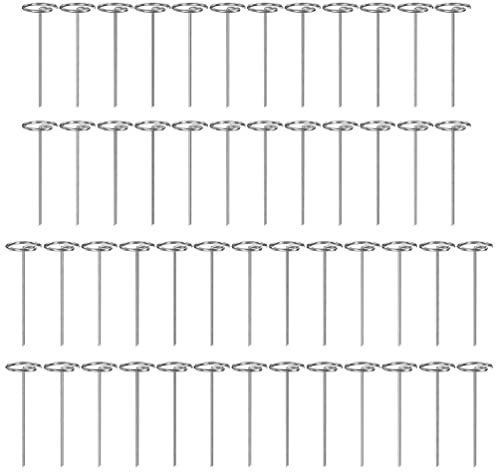 Maouira 50 Stück/Packung Gartenstecker G-förmig verzinkte Landschaftsrasen-Heftklammer für Kunstrasen Sod Pins Stakes 4/8/10 Zoll 50 Stück/Packung Gartenstecker g-förmig verzinkt Rasen Klammer für