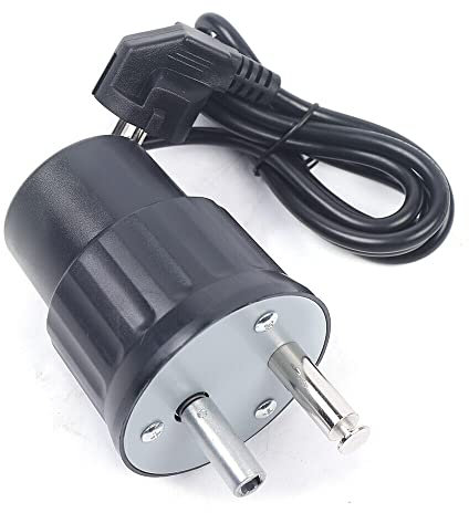 Cutycaty 220V 4W Moteur de Barbecue, Moteur Tourne Broche de Barbecue Moteur Eléctrique pour Barbecue Moteur Eléctrique Camping en Aluminium Kit Rôtissoire Barbecue pour Barbecue, EU Plug