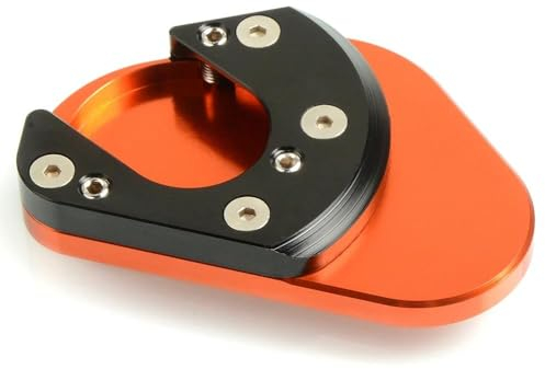 DEUYO Zubehör Kickstand Fuß Seitenständer Für Husqvarna 701 Supermotor 2016 2017 2018 Motorrad Vergrößern Verlängerung Pad Unterstützung Platte (Farbe : Orange)