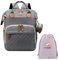 M4268782 CAMIR-Bambino zaino passeggino Borsa per pannolini Zaino maternità Zaino carrozzina bambino Borsa a mano per ospedale (nero)