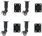 Lot de 4 pieds de meubles réglables avec roulettes pivotantes, pieds de support robustes pour armoire, canapé, table basse